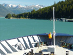 Oversteek met ferry tussen Skagway en Haines